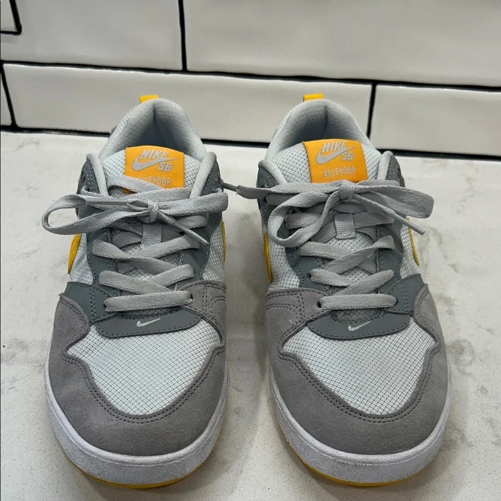 Nike Alleyoop SB 'Particle Grey‎ University Gold' Sneakers Skate Shoes 7.5